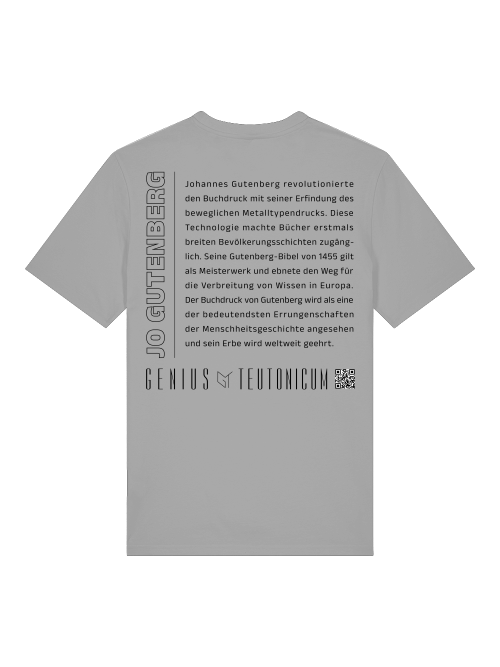 JO GUTENBERG - T-SHIRT - ECO, GRAUMELIERT, WEIß