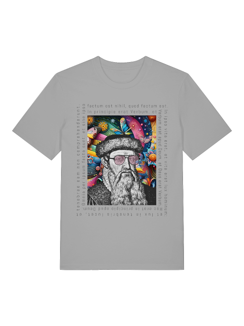 JO GUTENBERG - T-SHIRT - ECO, GRAUMELIERT, WEIß