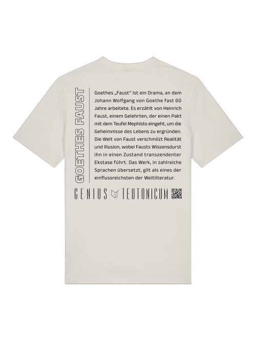 GOETHES FAUST - T-SHIRT - ECO, GRAUMELIERT, WEIß