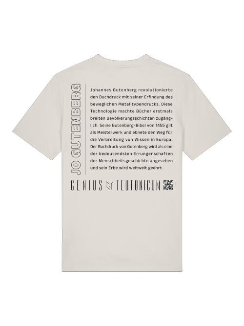 JO GUTENBERG - T-SHIRT - ECO, GRAUMELIERT, WEIß