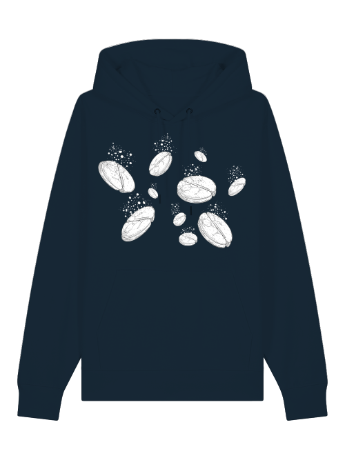 ASPIRIN - HOODIE - SCHWARZ & TIEFBLAU