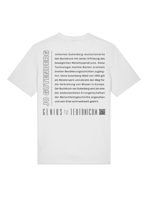 JO GUTENBERG - T-SHIRT - ECO, GRAUMELIERT, WEIß
