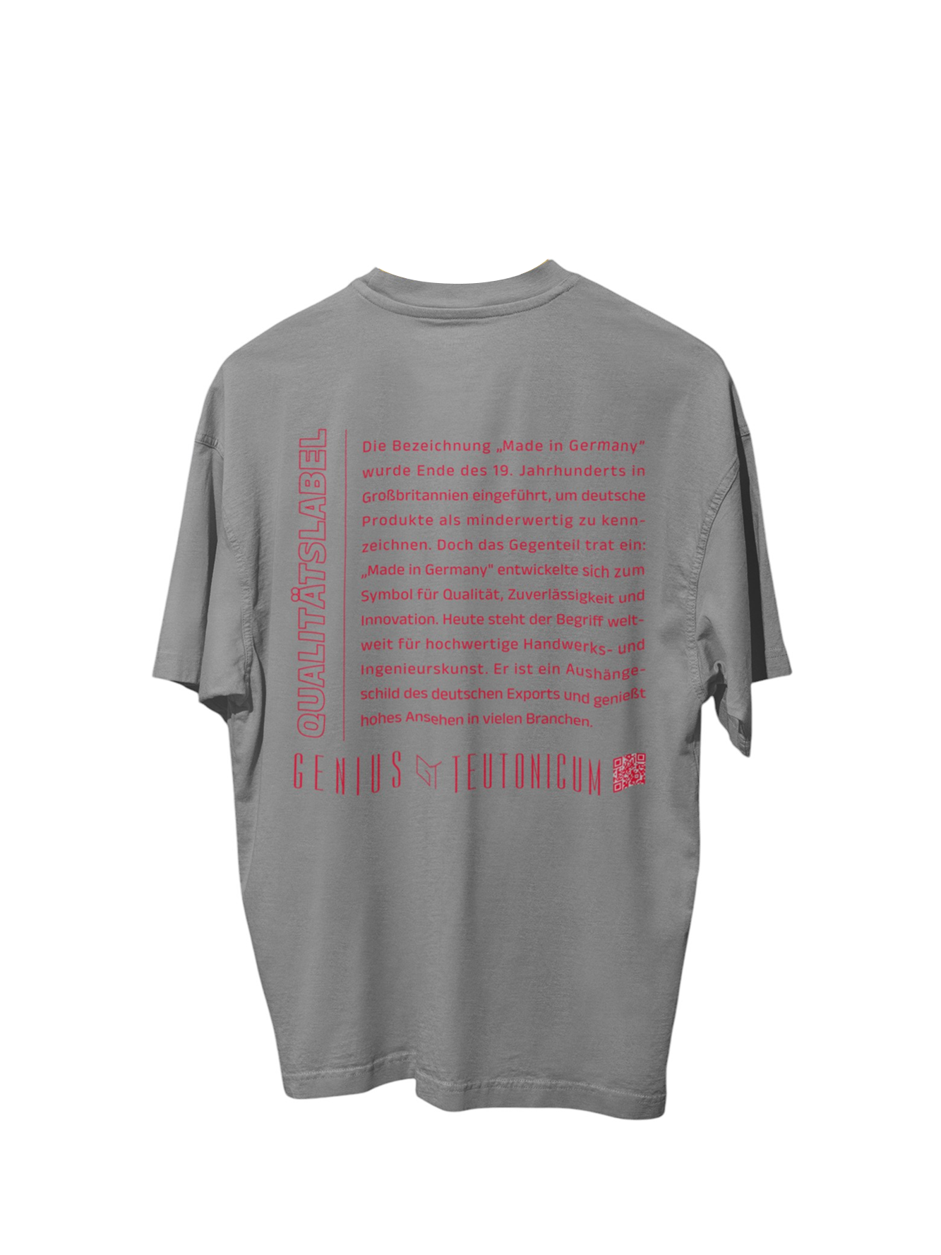 QUALITÄTSLABEL - OVERSIZE - GRAUMELIERT