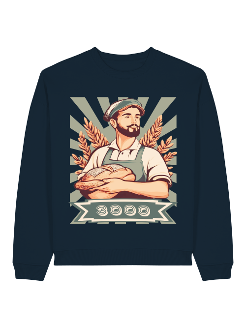 3000 BROTSORTEN - SWEATSHIRT - SCHWARZ & TIEFBLAU
