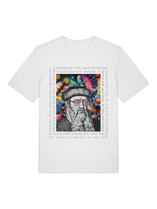 JO GUTENBERG - T-SHIRT - ECO, GRAUMELIERT, WEIß