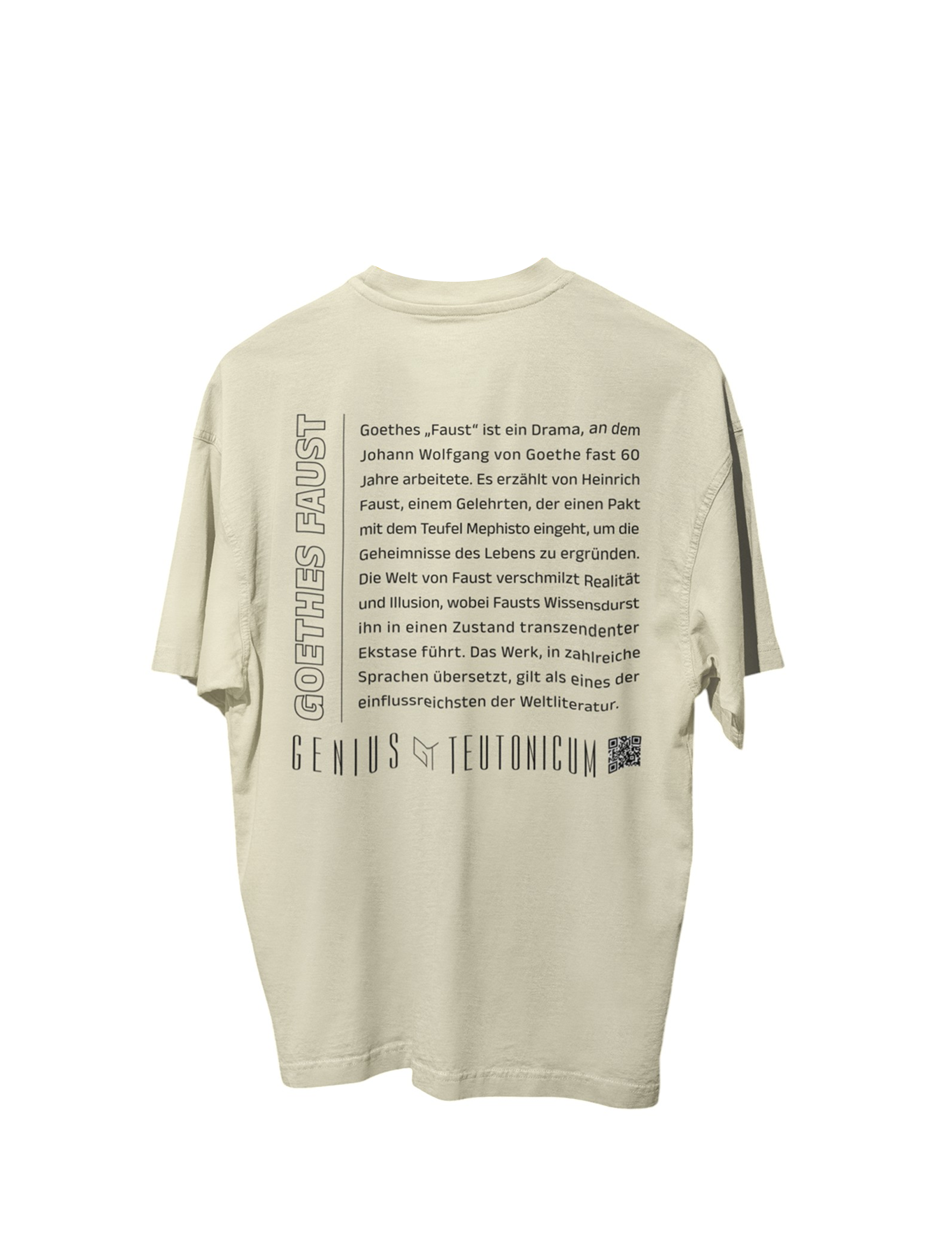 GOETHES FAUST - OVERSIZE - BEIGE & WEIß