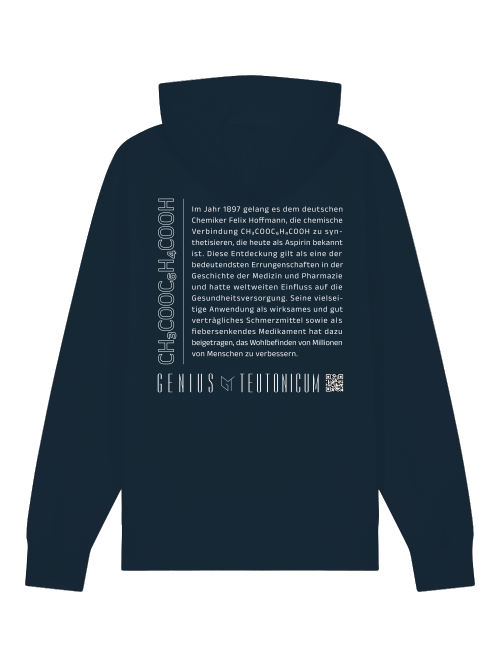 ASPIRIN  - HOODIE - SCHWARZ & TIEFBLAU