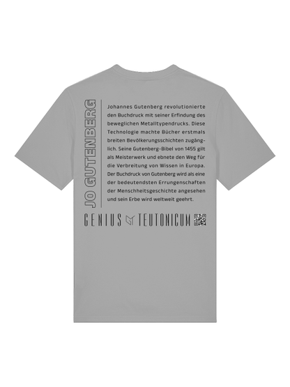 JO GUTENBERG - T-SHIRT - ECO, GRAUMELIERT, WEIß