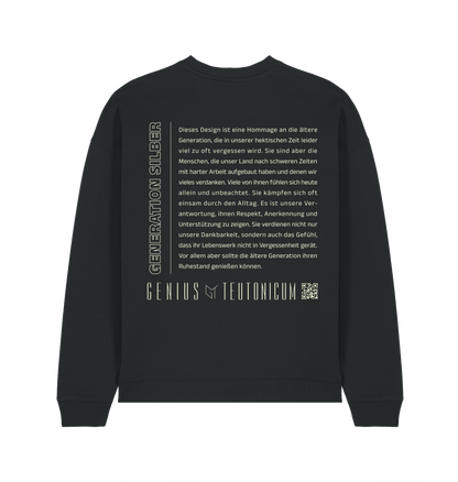 Generation Silber Sweatshirt Schwarz – Rückansicht – Genius Teutonicum