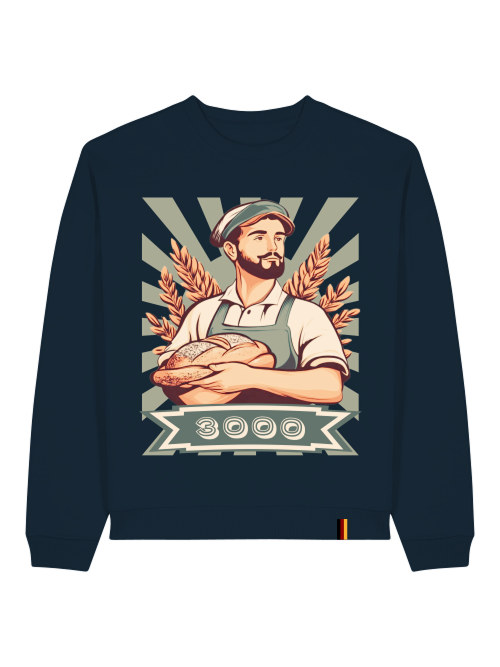 3000 BROTSORTEN - SWEATSHIRT - SCHWARZ & TIEFBLAU