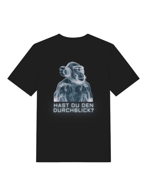 DURCHBLICK - T-SHIRT - SCHWARZ & TIEFBLAU