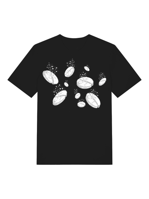 ASPIRIN - T-SHIRT - SCHWARZ & TIEFBLAU