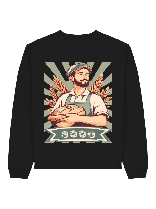 3000 BROTSORTEN - SWEATSHIRT - SCHWARZ & TIEFBLAU