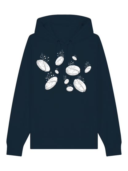 ASPIRIN  - HOODIE - SCHWARZ & TIEFBLAU