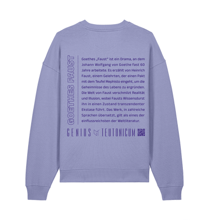 Goethes Faust Sweatshirt Lila – Rückansicht – Genius Teutonicum