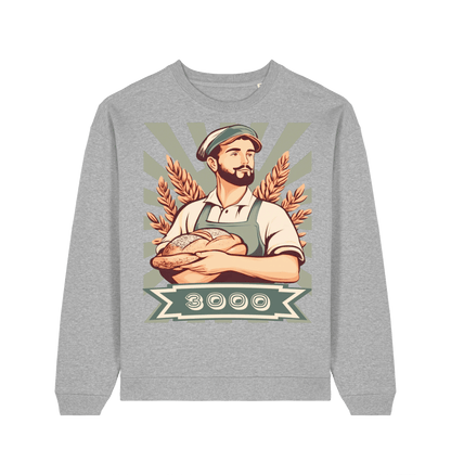 3000 Brotsorten Sweatshirt Grau meliert – Vorderansicht – Genius Teutonicum
