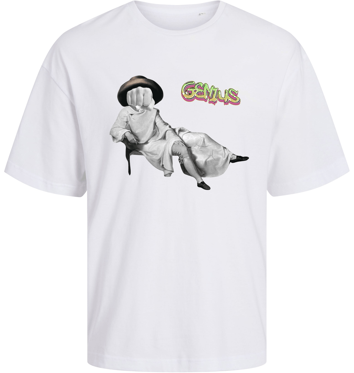 Goethes Faust Oversize T-Shirt Weiß – Vorderansicht – Genius Teutonicum