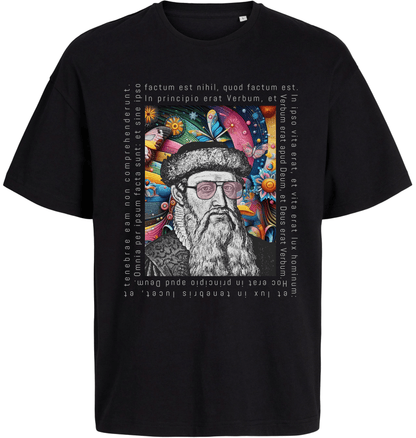 Jo Gutenberg Oversize T-Shirt Schwarz – Vorderansicht – Genius Teutonicum