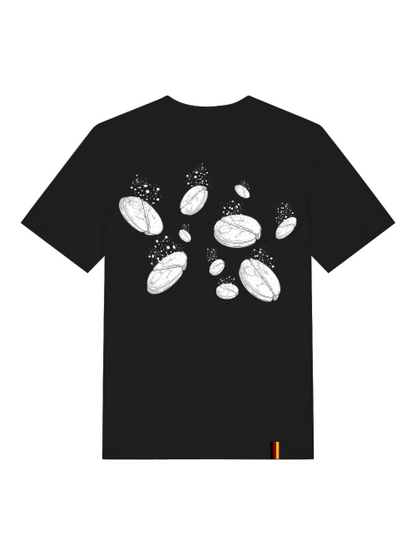 ASPIRIN - T-SHIRT - SCHWARZ & TIEFBLAU