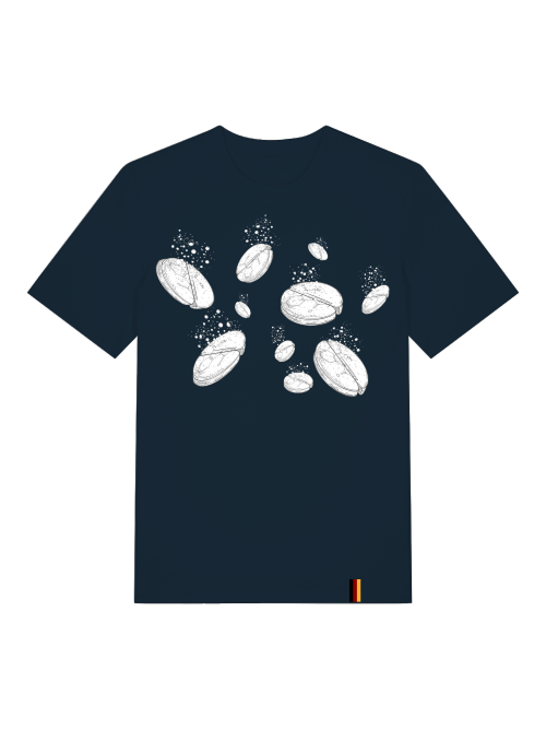 ASPIRIN - T-SHIRT - SCHWARZ & TIEFBLAU