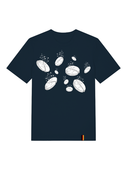 ASPIRIN - T-SHIRT - SCHWARZ & TIEFBLAU