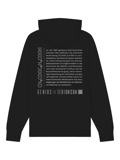 ASPIRIN  - HOODIE - SCHWARZ & TIEFBLAU