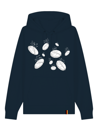 ASPIRIN  - HOODIE - SCHWARZ & TIEFBLAU