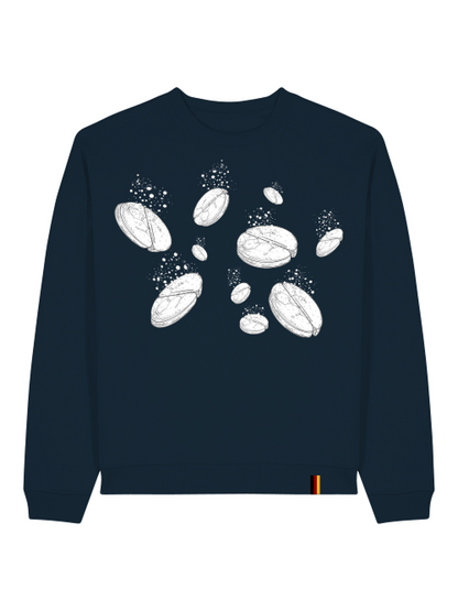 ASPIRIN  - SWEATSHIRT - SCHWARZ & TIEFBLAU