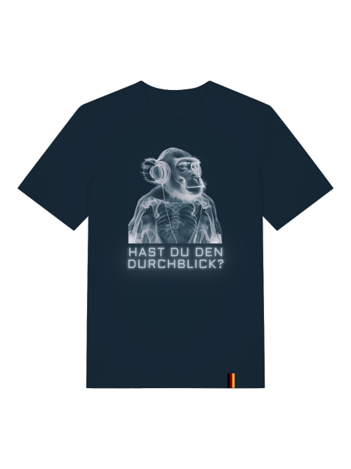 DURCHBLICK - T-SHIRT - SCHWARZ & TIEFBLAU