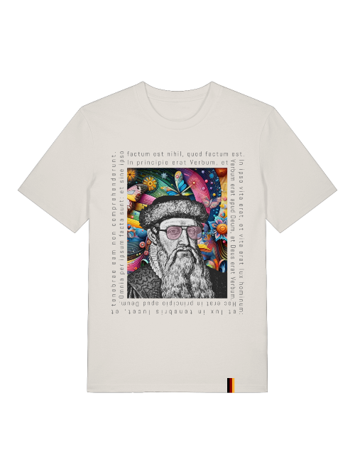 JO GUTENBERG - T-SHIRT - ECO, GRAUMELIERT, WEIß
