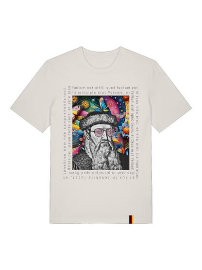 JO GUTENBERG - T-SHIRT - ECO, GRAUMELIERT, WEIß