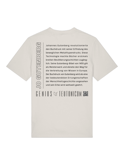 JO GUTENBERG - T-SHIRT - ECO, GRAUMELIERT, WEIß