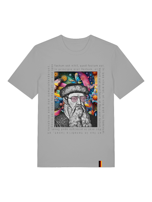 JO GUTENBERG - T-SHIRT - ECO, GRAUMELIERT, WEIß