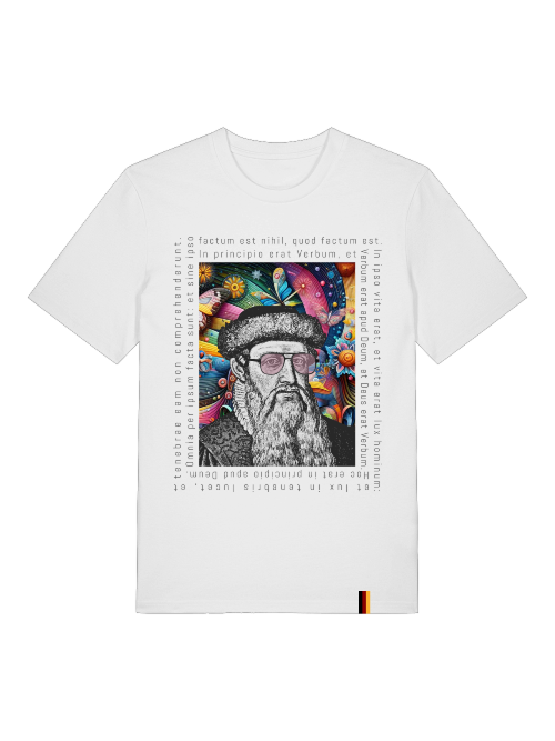 JO GUTENBERG - T-SHIRT - ECO, GRAUMELIERT, WEIß