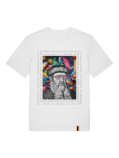 JO GUTENBERG - T-SHIRT - ECO, GRAUMELIERT, WEIß