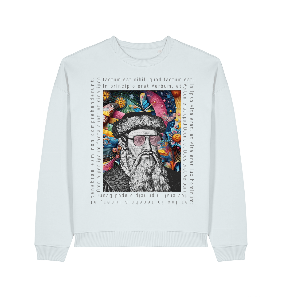 Jo Gutenberg Sweatshirt Eisblau – Vorderansicht – Genius Teutonicum