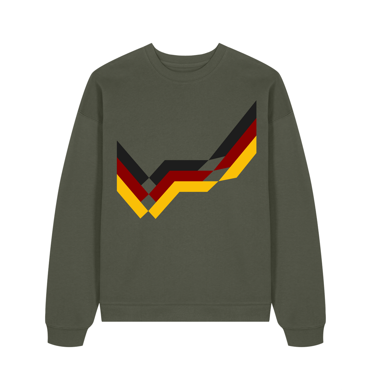 Unsere Farben Sweatshirt Kaki – Vorderansicht – Genius Teutonicum