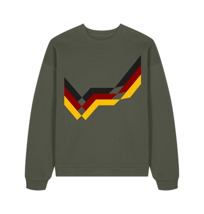Unsere Farben Sweatshirt Kaki – Vorderansicht – Genius Teutonicum