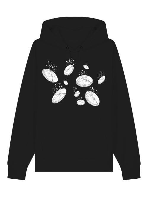 ASPIRIN  - HOODIE - SCHWARZ & TIEFBLAU