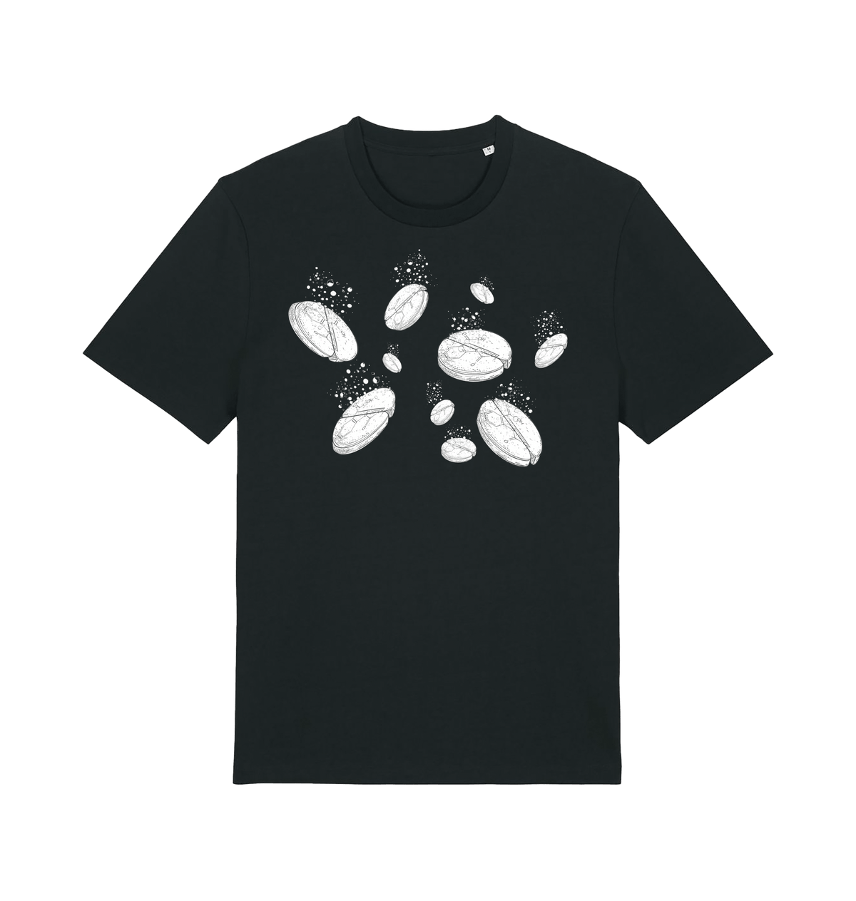 Aspirin T-Shirt Schwarz – Vorderansicht – Genius Teutonicum