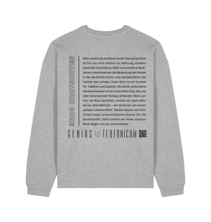 3000 Brotsorten Sweatshirt Grau meliert – Rückansicht – Genius Teutonicum