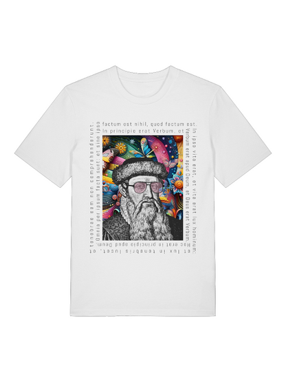JO GUTENBERG - T-SHIRT - ECO, GRAUMELIERT, WEIß