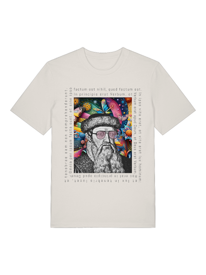 JO GUTENBERG - T-SHIRT - ECO, GRAUMELIERT, WEIß