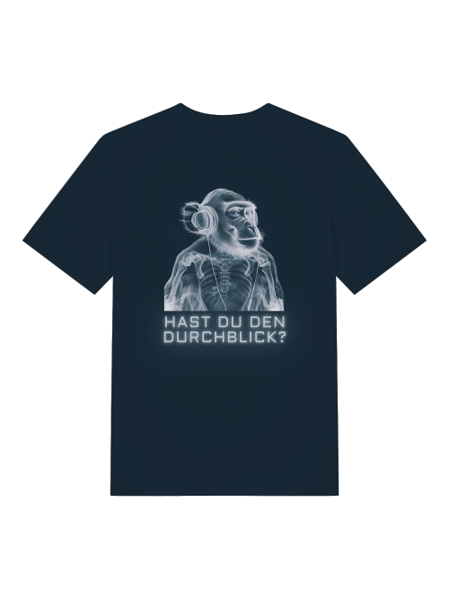 DURCHBLICK - T-SHIRT - SCHWARZ & TIEFBLAU